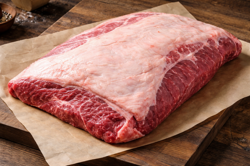 fat side up or down brisket