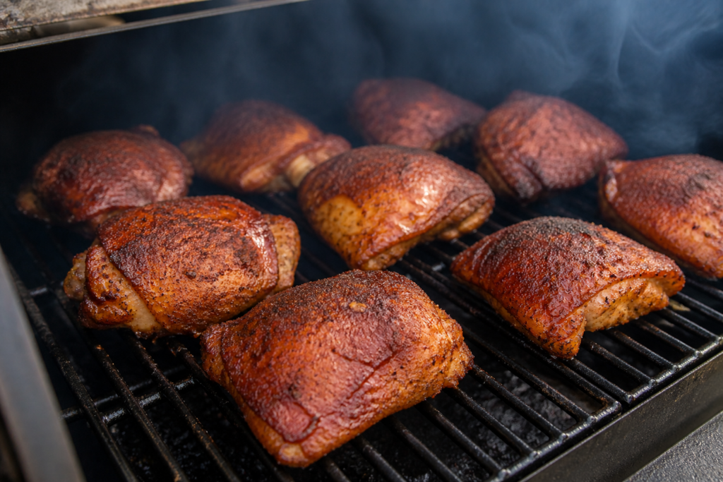 how long to smoke chicken thighs at 225